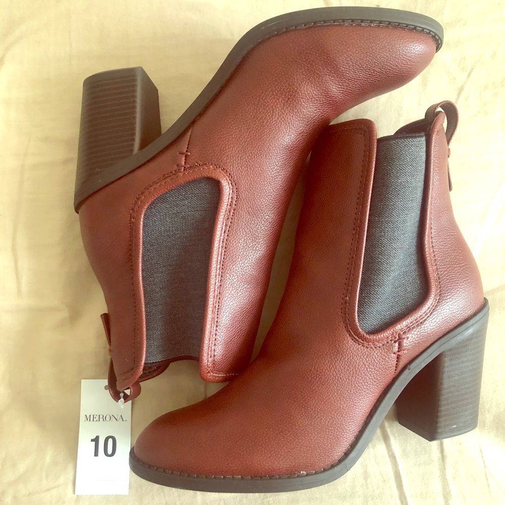 Merona Maroon Ankle Boots (Brand New)
